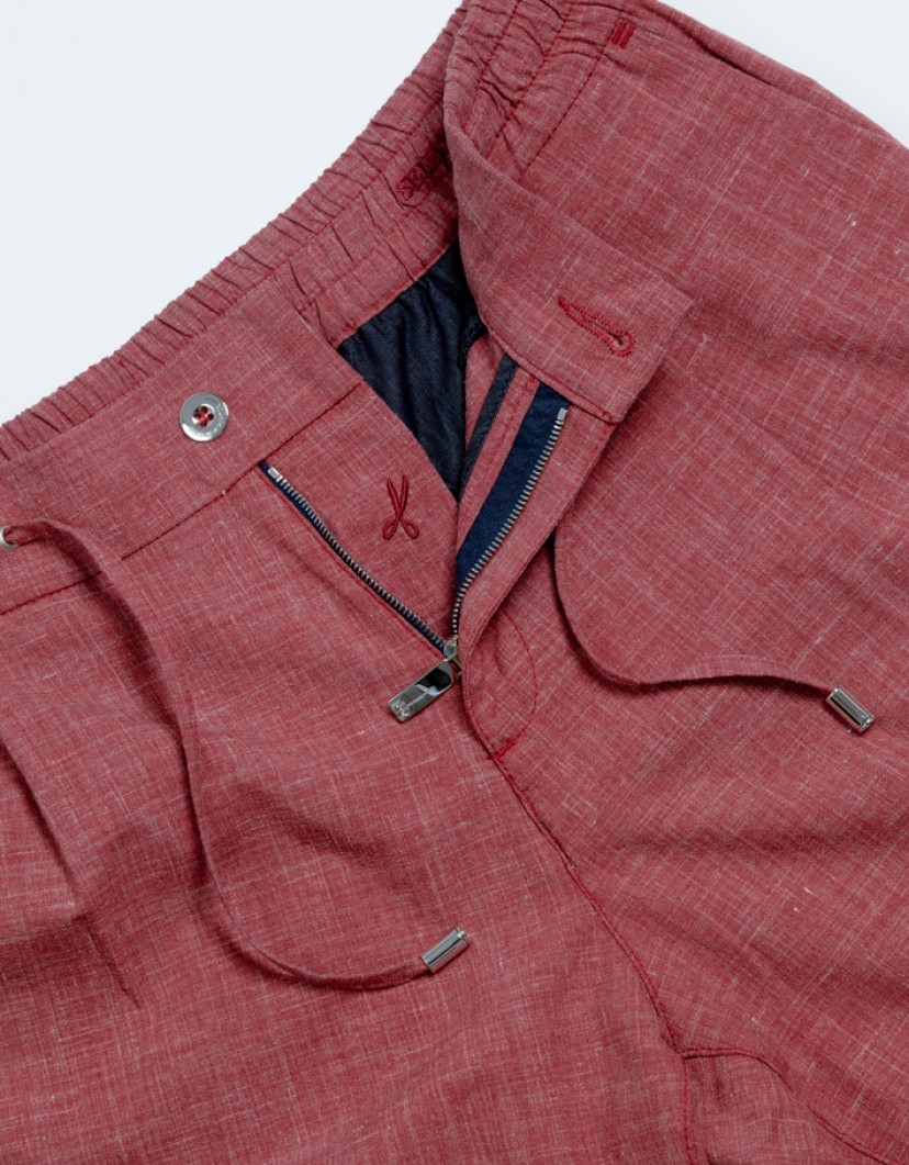 Scissor Scriptor Red Pants With Elastic Waist image