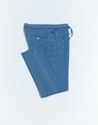 Scissor Scriptor  Blue Straight-Leg Drawstring Chinos thumbnail
