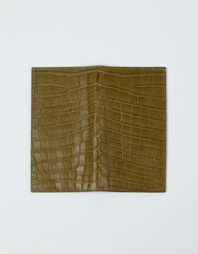 P By Privilege Croco Leather Wallet Olive  image