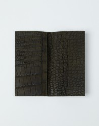 P By Privilege Croco Leather Wallet Dark Green thumbnail 2