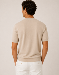 Castello D'Oro Beige Cotton T-shirt thumbnail 2