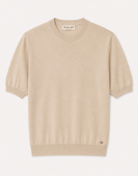 Castello D'Oro Beige Cotton T-shirt thumbnail