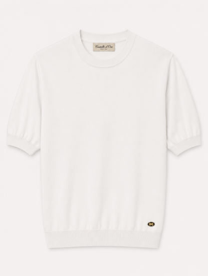 Castello D'OroWhite Knitwear T-shirt 100% Cottonimage1357