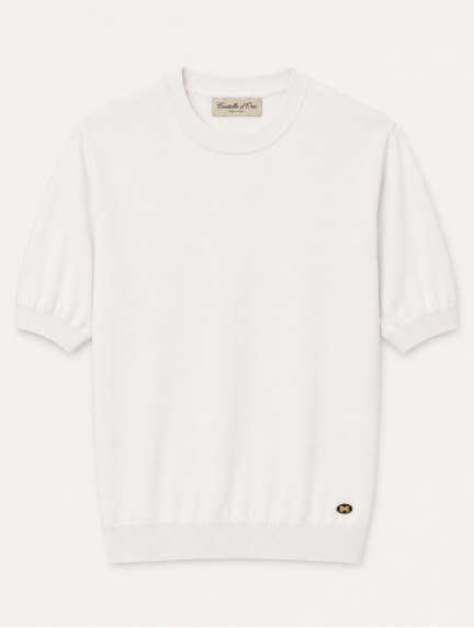 Castello D'OroWhite Knitwear T-shirt 100% Cottonimage1357
