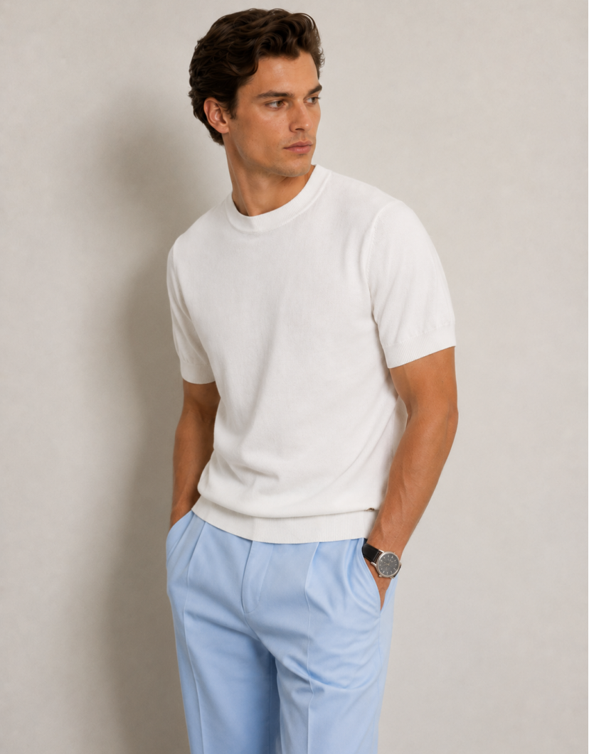 Castello D'Oro White Knitwear T-shirt 100% Cotton image