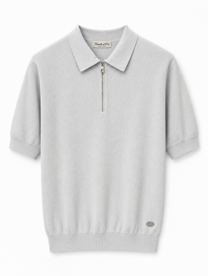 Castello D'OroLight Grey Polo T-short 100% Cottonimage1360
