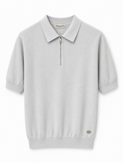 Castello D'OroLight Grey Polo T-short 100% Cottonimage1360