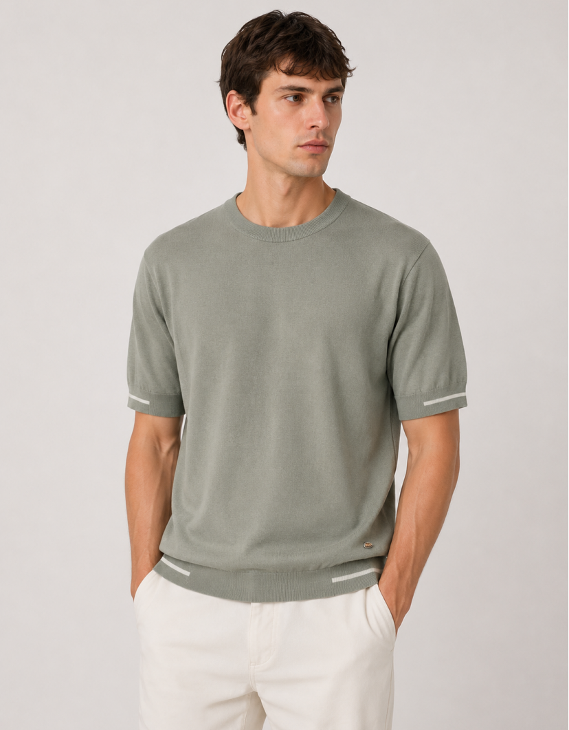 Castello D'Oro Green Knitwear T-shirt 100% Cotton image