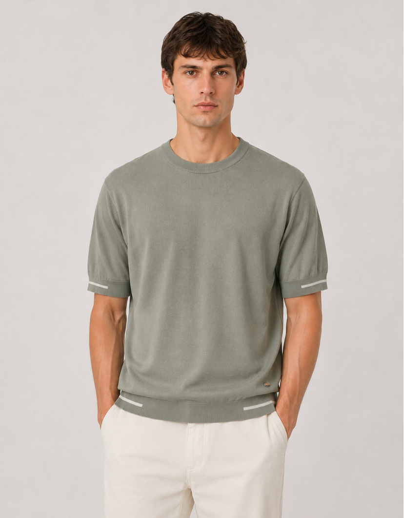 Castello D'Oro Green Knitwear T-shirt 100% Cotton image