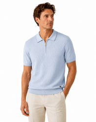 Castello D'Oro Light Blue Polo T-shirt 100% Cotton thumbnail 1