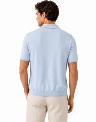 Castello D'Oro Light Blue Polo T-shirt 100% Cotton thumbnail 4