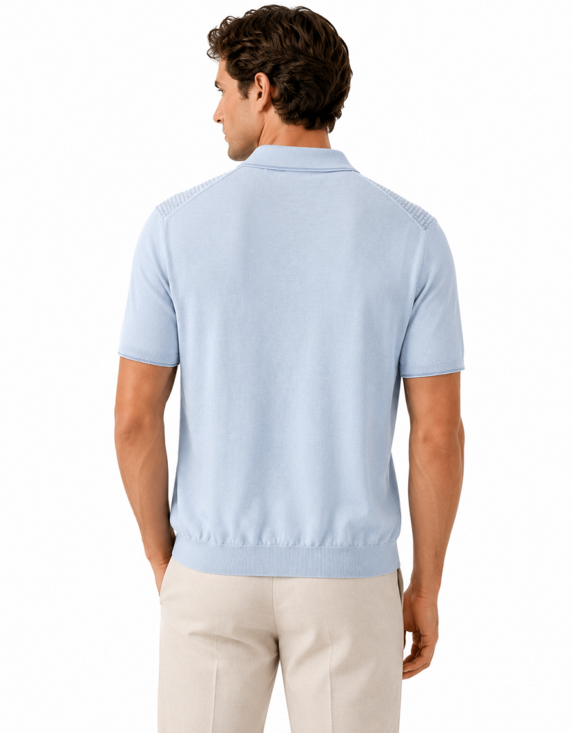 Castello D'Oro Light Blue Polo T-shirt 100% Cotton image