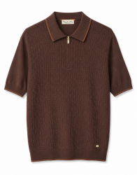 Castello D'Oro Brown Polo T-shirt 100% Cotton thumbnail