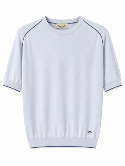 Castello d'OroLight Blue Knitwear T-shirt image470