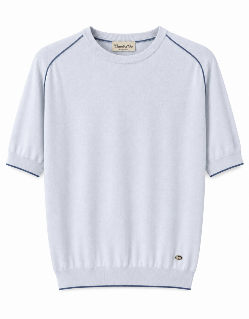 Castello d'Oro Light Blue Knitwear T-shirt  image