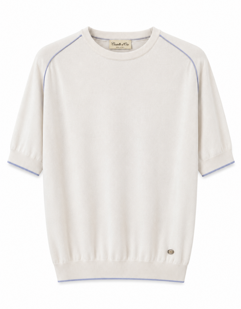 Castello d'Oro White Knitwear T-shirt   image