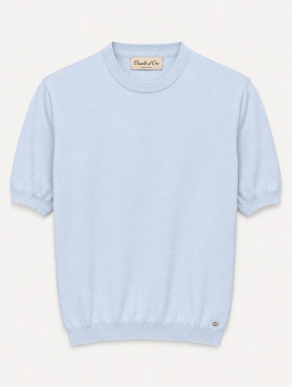 Castello D'OroLight Blue Cotton T-shirtimage1355