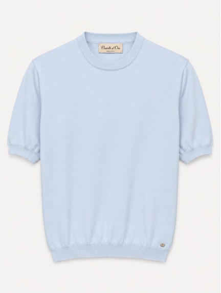 Castello D'OroLight Blue Cotton T-shirtimage1355