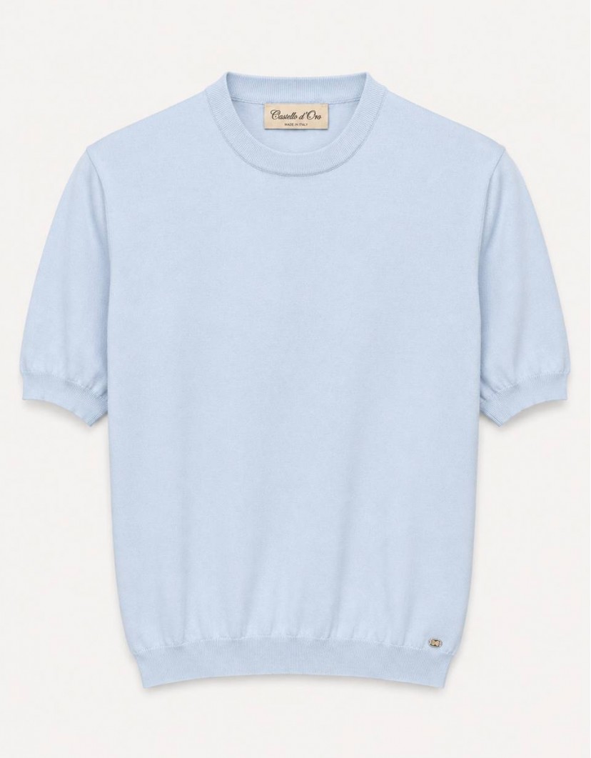 Castello D'Oro Light Blue Cotton T-shirt image