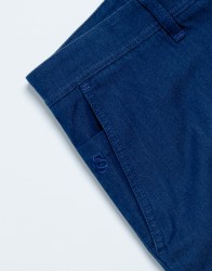 Scissor Scriptor Bright Blue Fine Denim Chinos Trousers thumbnail 4
