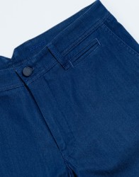 Scissor Scriptor Bright Blue Fine Denim Chinos Trousers thumbnail 1