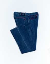 Scissor Scriptor Classic Jeans With Red Lather Details thumbnail