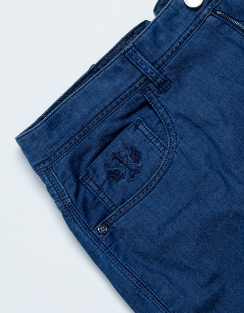 Scissor Scriptor Blue Stretch Jeans  image