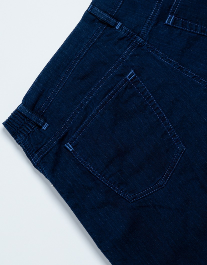 Scissor Scriptor Navy Blue Fine Denime With Blue Stitch image