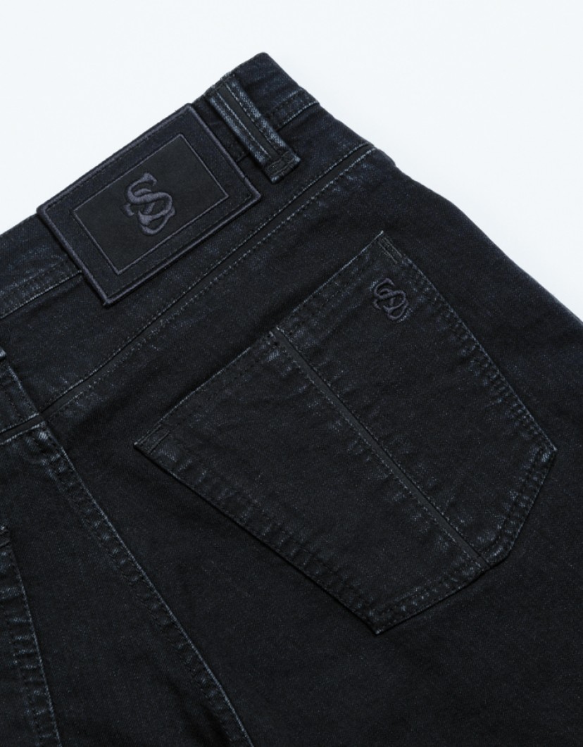 Scissor Scriptor Black Straight-Leg Jeans image