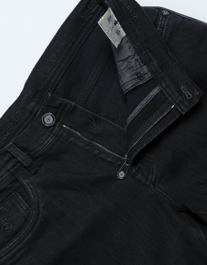 Scissor Scriptor Black Denime Pants  image