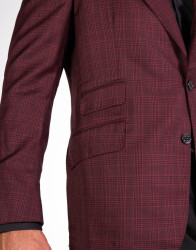 Patrick Hellmann Collection Hand-Made Red Blazer With Black Prince of Wales Check thumbnail 3