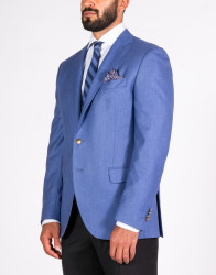 Patrick Hellmann Collection Blue Men Blazer 100% Wool  thumbnail 1