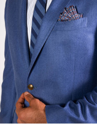 Patrick Hellmann Collection Blue Men Blazer 100% Wool  thumbnail 2
