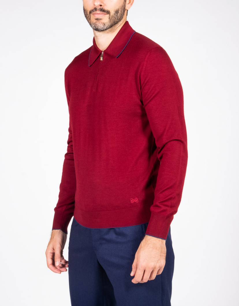 Castello d'Oro Red Polo Long Sleeves  image