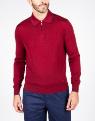 Castello d'Oro Red Polo Long Sleeves  thumbnail