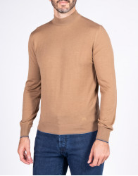Castello-dOro-Camel-Mock-Neck-Sweater-thumbnail-1 Castello d'Oro Camel Mock Neck Sweater thumbnail 1