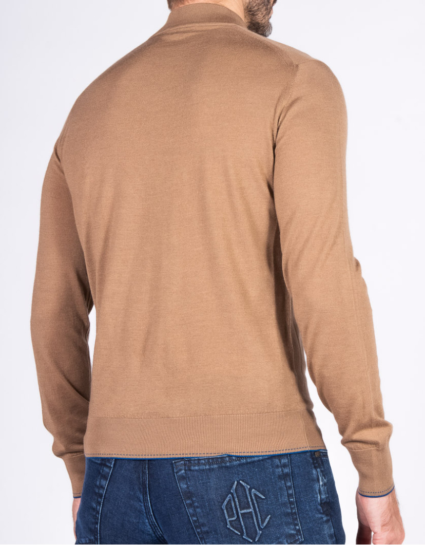 Castello-dOro-Camel-Mock-Neck-Sweater-image Castello d'Oro Camel Mock Neck Sweater image
