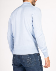 Castello-dOro-Light-Blue-Mock-Neck-Sweater-thumbnail-3 Castello d'Oro Light Blue Mock Neck Sweater  thumbnail 3