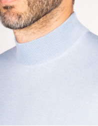 Castello-dOro-Light-Blue-Mock-Neck-Sweater-thumbnail-2 Castello d'Oro Light Blue Mock Neck Sweater  thumbnail 2