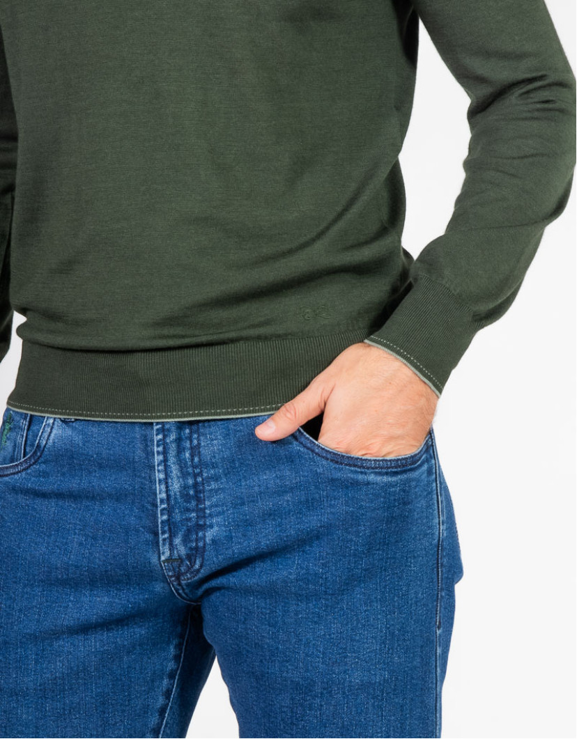 Castello-dOro-Green-Round-Neck-Jumper-image Castello d'Oro Green Round Neck Jumper  image