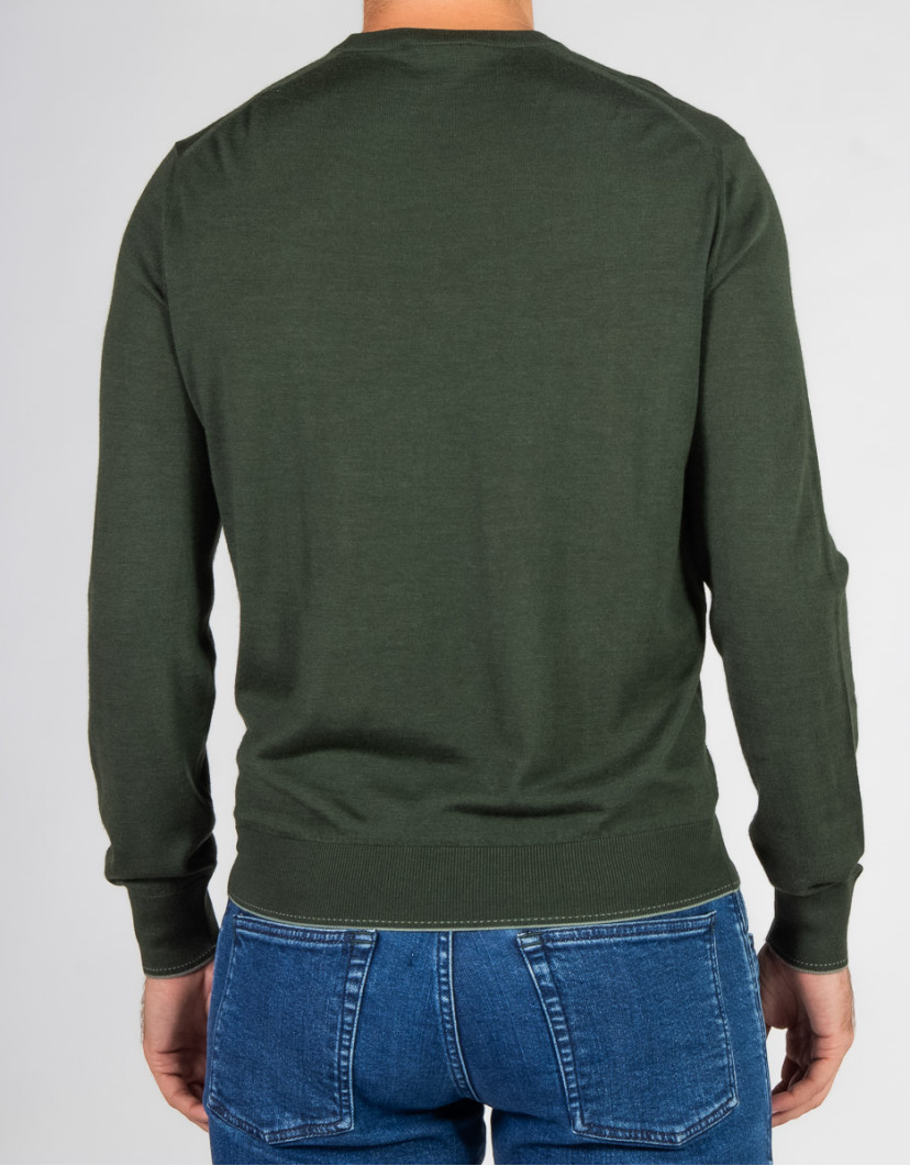 Castello-dOro-Green-Round-Neck-Jumper-image Castello d'Oro Green Round Neck Jumper  image