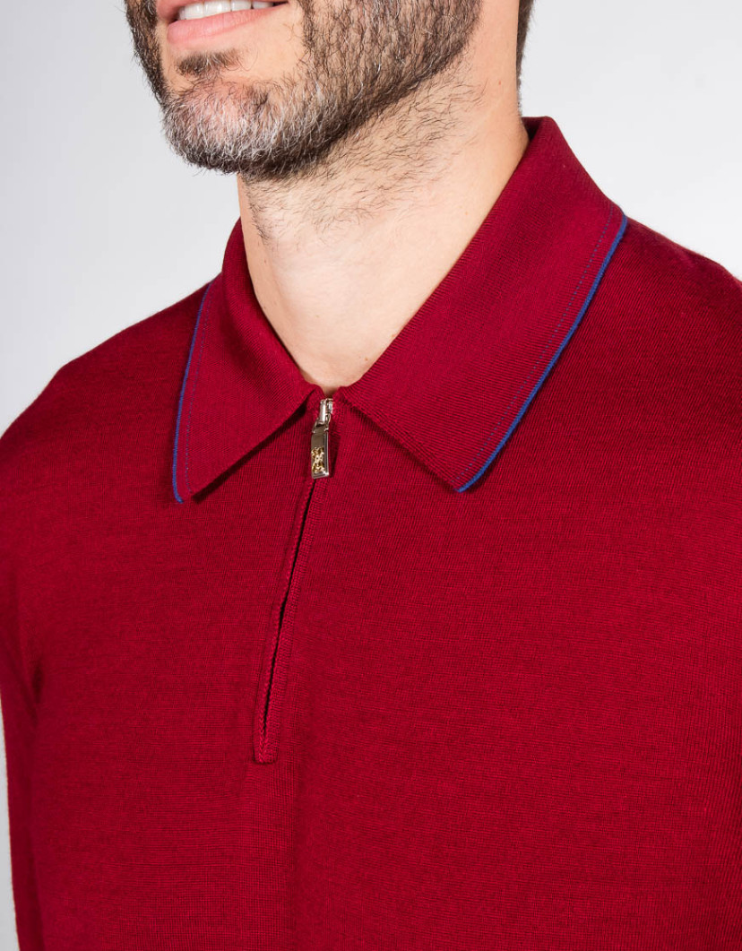 Castello d'Oro Red Polo Long Sleeves  image