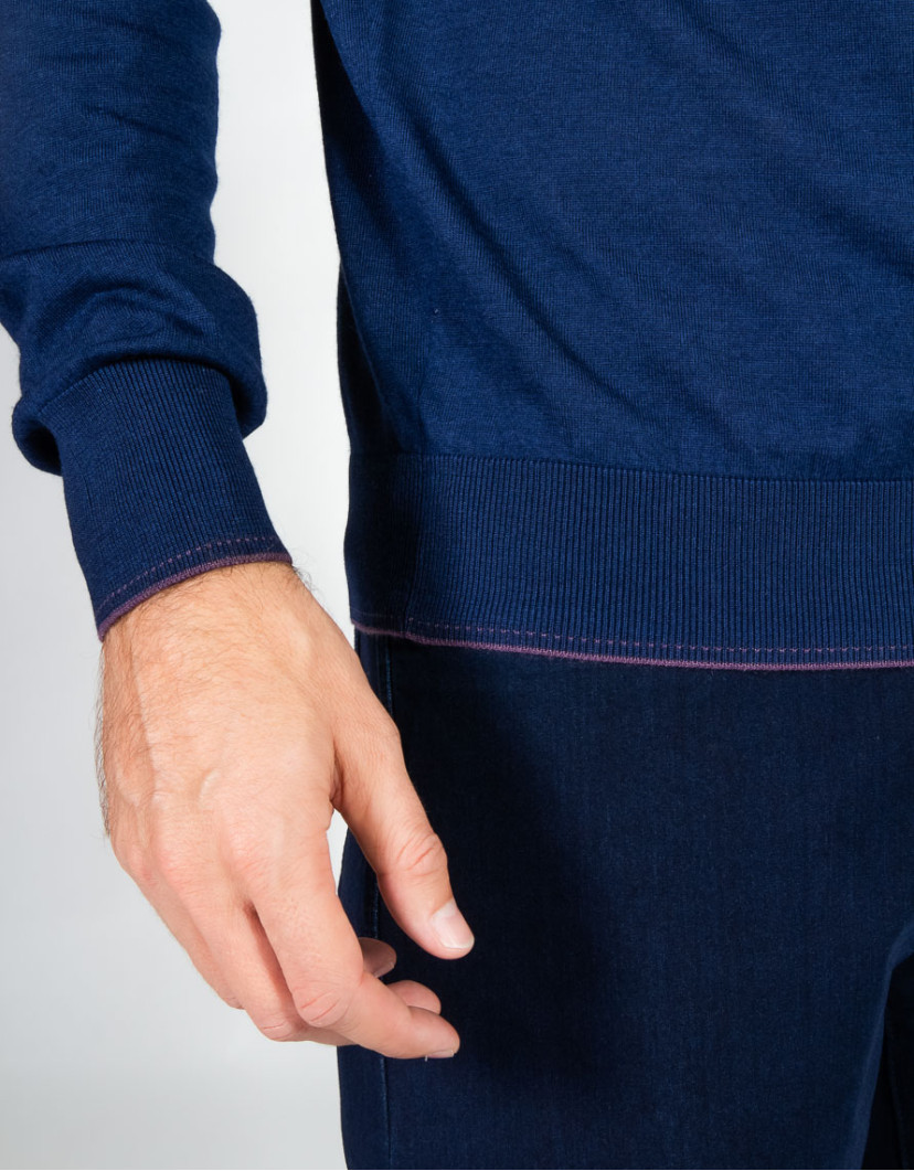 Castello-dOro-Navy-Blue-Polo-Long-Sleeves-image Castello d'Oro Navy Blue Polo Long Sleeves  image