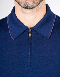 Castello-dOro-Navy-Blue-Polo-Long-Sleeves-thumbnail-5 Castello d'Oro Navy Blue Polo Long Sleeves  thumbnail 5
