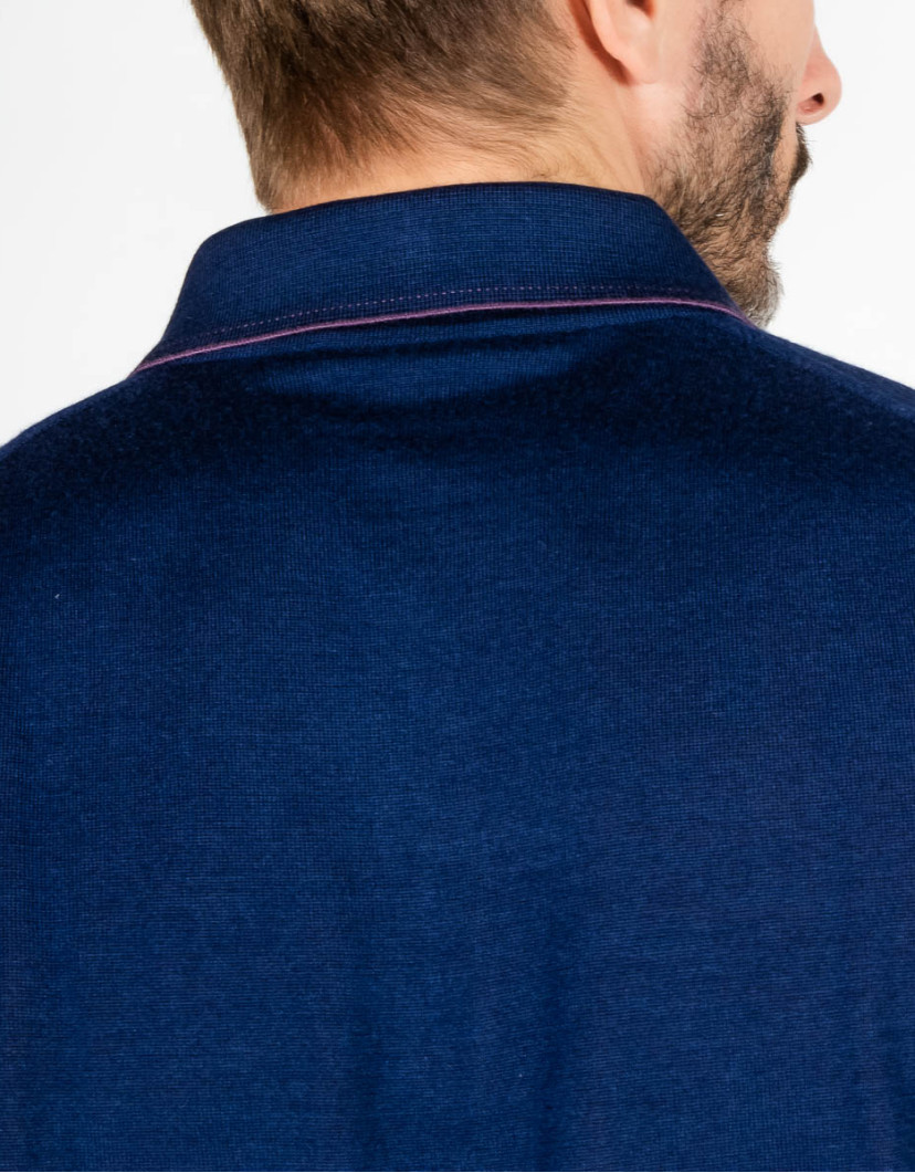 Castello-dOro-Navy-Blue-Polo-Long-Sleeves-image Castello d'Oro Navy Blue Polo Long Sleeves  image