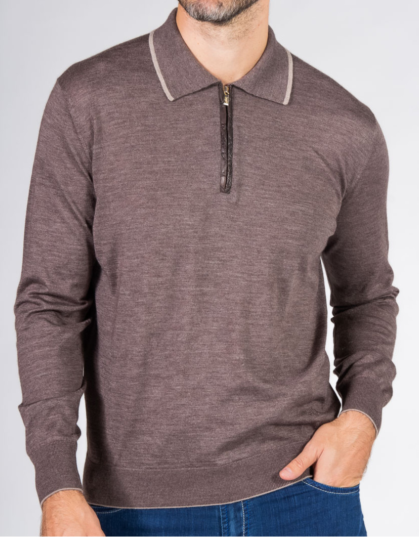 Castello-dOro-Polo-Long-Sleeve-With-Crocodile-Detail-image Castello d'Oro Polo Long Sleeve With Crocodile Detail  image