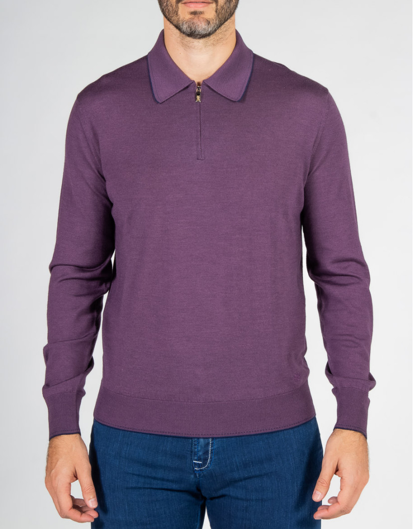 Castello-dOro-Purple-Polo-Long-Sleeves-image Castello d'Oro Purple Polo Long Sleeves  image