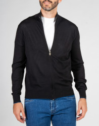 Castello d'Oro Black Zip-Up Cardigan  thumbnail 1
