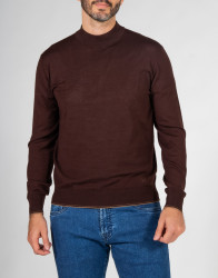 Castello d'Oro Brown Mock Neck Sweater thumbnail 3