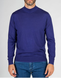 Castello-dOro-Blue-Mock-Neck-Sweater-thumbnail-3 Castello d'Oro Blue Mock Neck Sweater  thumbnail 3